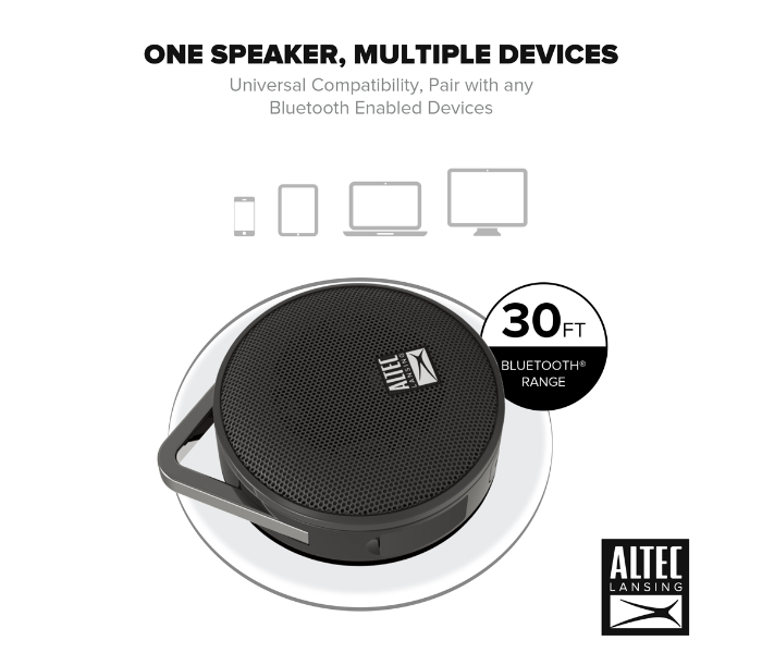 Altec Lansing IMW356-BLK Orbit Bluetooth Speaker - Black - Zoom Image 6