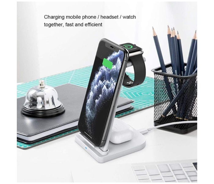 3 In 1 Wireless Charging Station Compactable - Black - Zoom Image 6