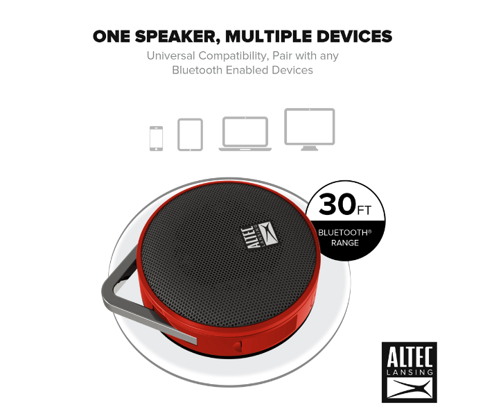 Altec Lansing IMW356-RED Orbit Bluetooth Speaker - Red - Zoom Image 6