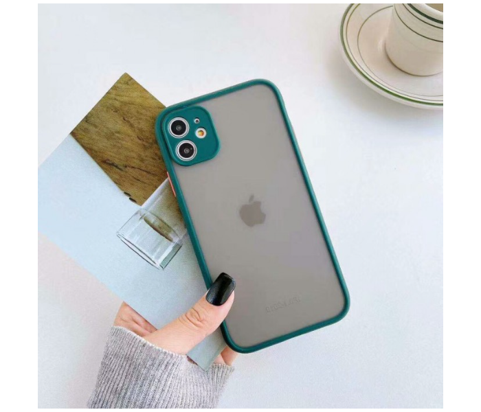 Lab LBTBC004GR Transparent Border Color Fashion Case without Print iPhone 11 Pro Mobile Case - Green - Zoom Image 3