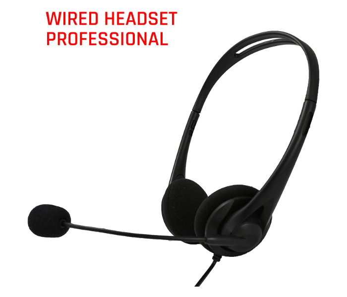 iSmart IC-174 Professional Wired Headset With Mic - Black - Zoom Image 5