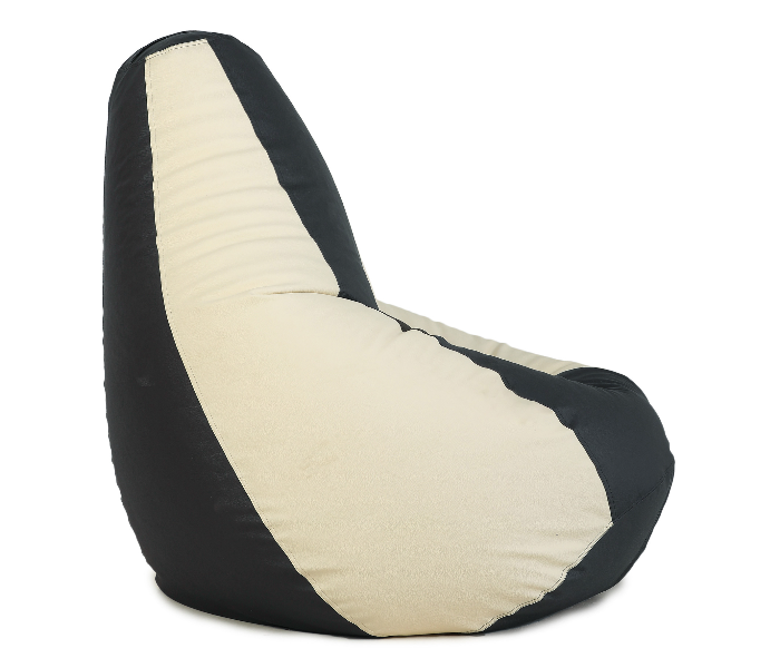 TUD Classic 4XL Leatherette Bean Bag - Beige and Black - Zoom Image 3