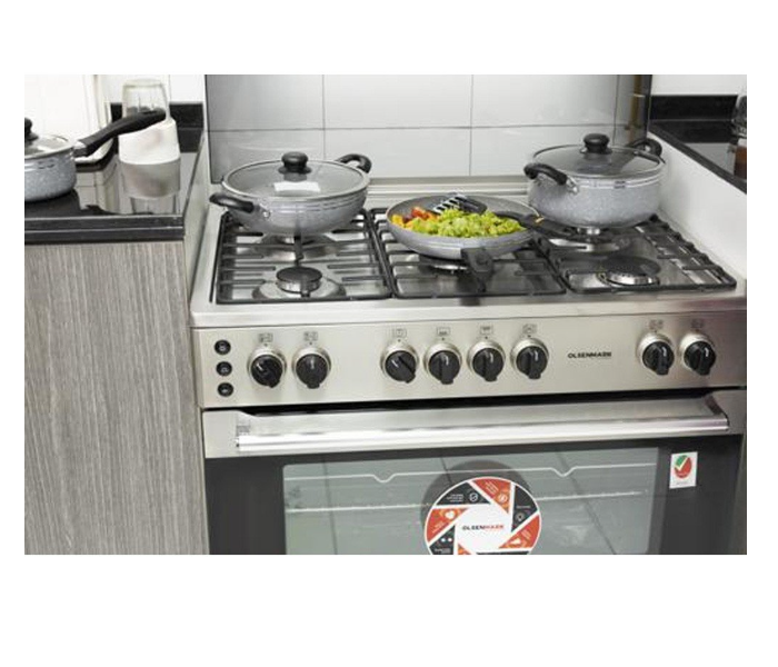 Olsenmark OMCR5005 Stainless Steel Standing 5 Gas Oven - Silver - Zoom Image 2