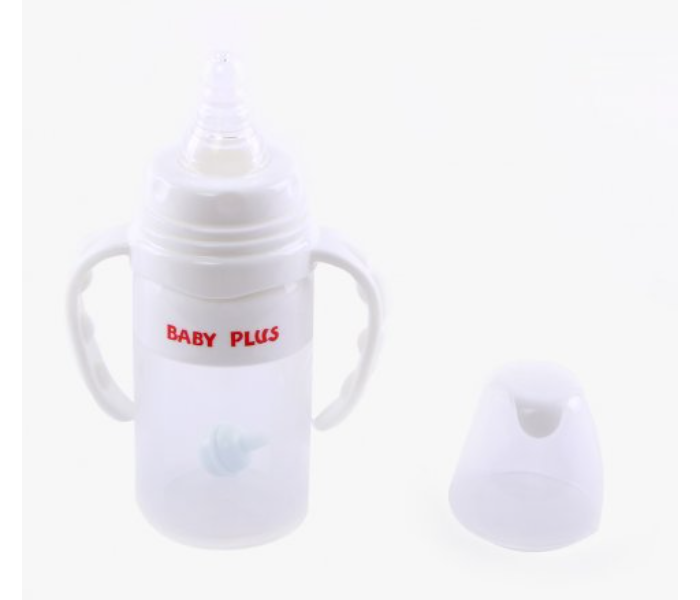 Baby Plus BP6645 110ML Silicone Feeding Bottle with Handle - White - Zoom Image 2