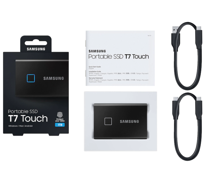 Samsung MU-PC1T0K/WW T7 Touch USB 3.2 1TB SSD Hard Disk - Black - Zoom Image 5