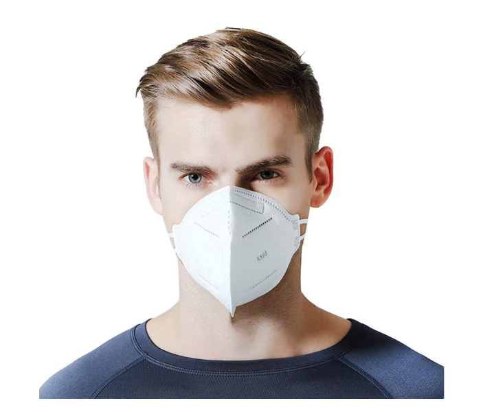 Generic K-N95 Polypropylene Disposable Face Mask with Respirator - White - Zoom Image 2