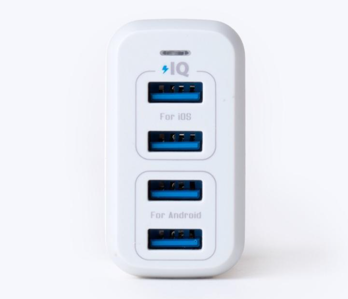 ADMOS Portable 4 Port USB Wall Charger - White - Zoom Image 3