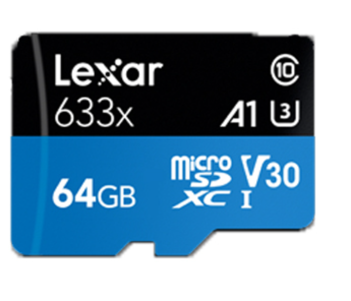 Lexar 633x 64GB Micro SDHC-SDXC MemoryCard with 95Mbps - Zoom Image