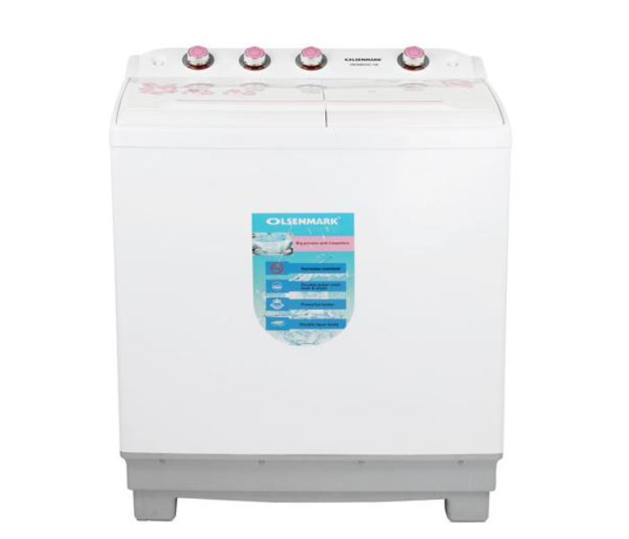 Olsenmark OMSWM5502 Twin Tub Semi Automatic Washing Machine - White and Grey - Zoom Image 5