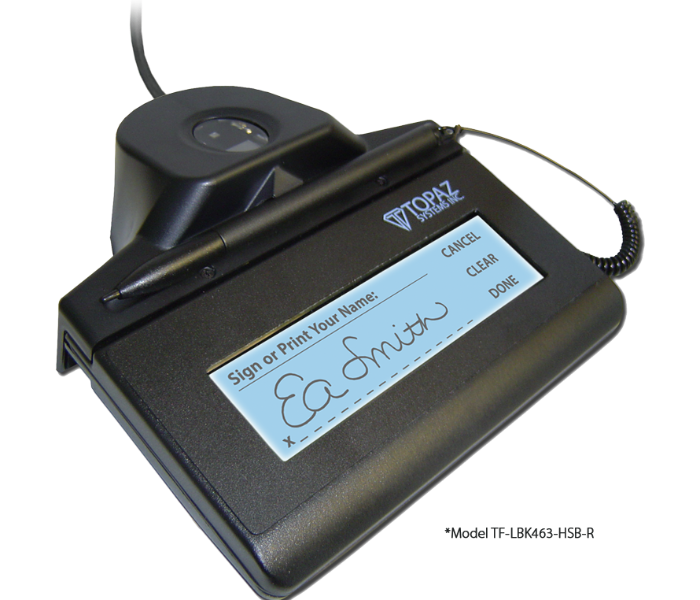 Topaz TF-LBK464-HSB-R Optical Signature Capture Pad USB Connection - Black - Zoom Image 2