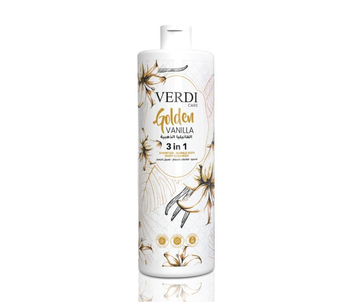 Verdi 800ml Care Golden Vanilla 3 In 1 Shampoo Bubble Bath Body Cleanser - Zoom Image