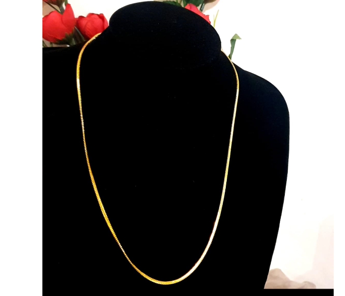 Strabella NC1-27 20 Inch Beautiful Gold Plated Daily Wear Chain With Pendant for Women - Golden - Zoom Image