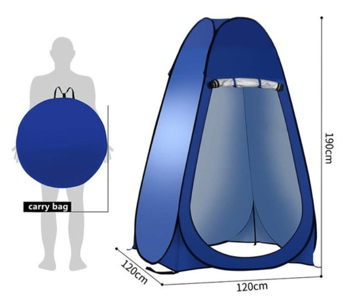 Notu Privacy Pop Up Tent for Travellers - Blue - Zoom Image 3