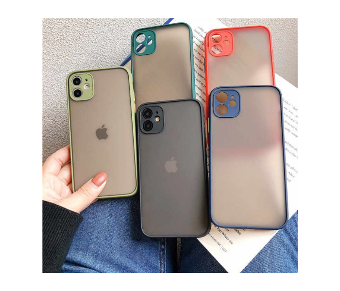 Lab LBTBC004R Transparent Border Color Fashion Case without Print iPhone 11 Mobile Case - Red - Zoom Image 3