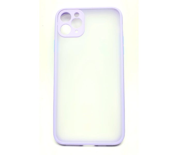 Lab LBTBC004PU Transparent Border Color Fashion Case without Print iPhone 12 Mobile Case - Purple - Zoom Image 3