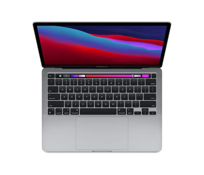 Apple Z11B0001N Macbook Pro 2020 Model 13 Inch Apple M1 chip with 8core CPU 8GB RAM 256GB SSD macOS Eng - Arb Keyboard - Grey - Zoom Image 2