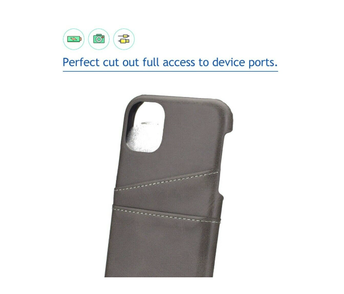 Lab LBL2P022BK Stylish Leather 2 Pocket iPhone 12 Pro Max Mobile Case - Black - Zoom Image 8