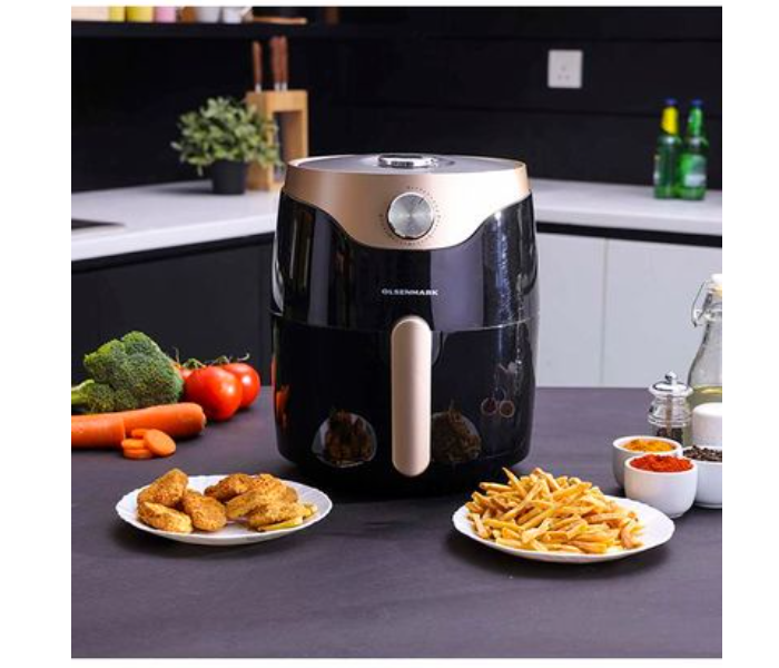 Olsenmark OMAF2448 1400 W Powerful Digital Air Fryer With Auto-Shut Off - Black - Zoom Image 1