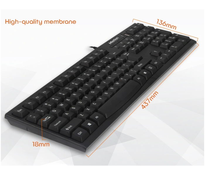 Meetion MT-MK005 Type C Mini Mechanical Keyboard with RGB Backlit - Black - Zoom Image 4