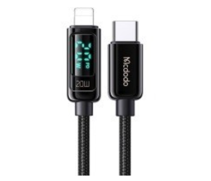 Mcdodo CA-8810 1.2m Digital Pro Type-C to Lightning 20W Data Cable - Black - Zoom Image