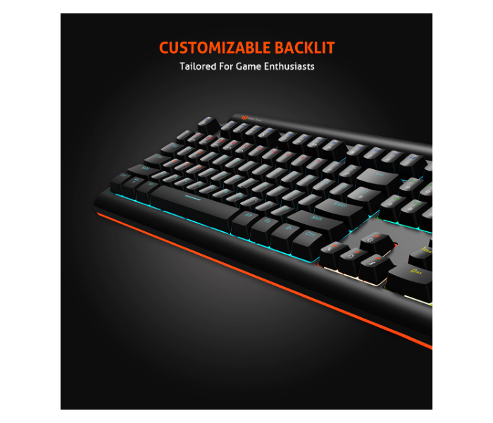 Meetion MT-MK600MX Mechanical RGB Backlit Gaming Keyboard with Blue Switch - Black - Zoom Image 5