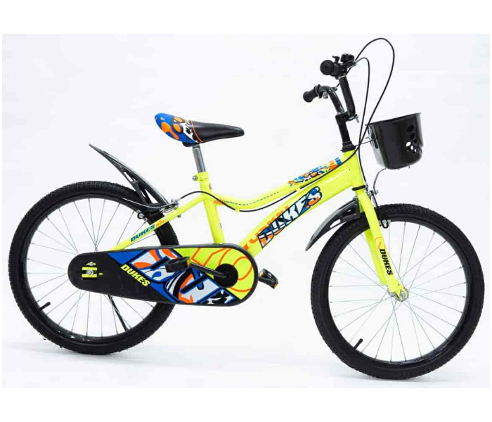 JF21600 16 Inch Fast Rolling Bicycle with Basket - Yellow - Zoom Image