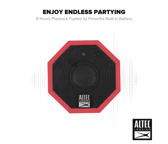 Altec Lansing IMW376-DR-WG The Solo Rugged Bluetooth Speaker - Dark Red - Zoom Image 3