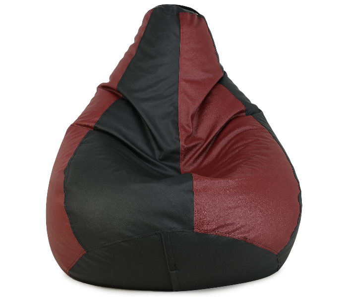 TUD Classic 4XL Leatherette Bean Bag - Maroon and Black - Zoom Image 1