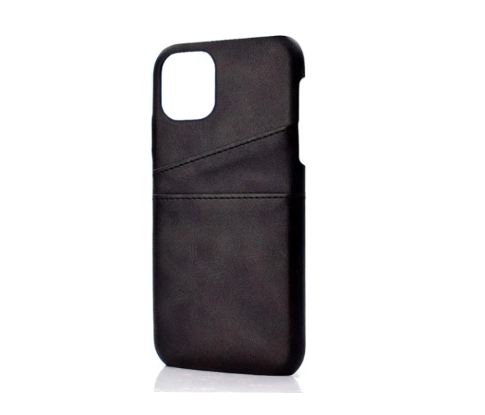 Lab LBL2P022BK Stylish Leather 2 Pocket iPhone 12 Mobile Case - Black - Zoom Image 2