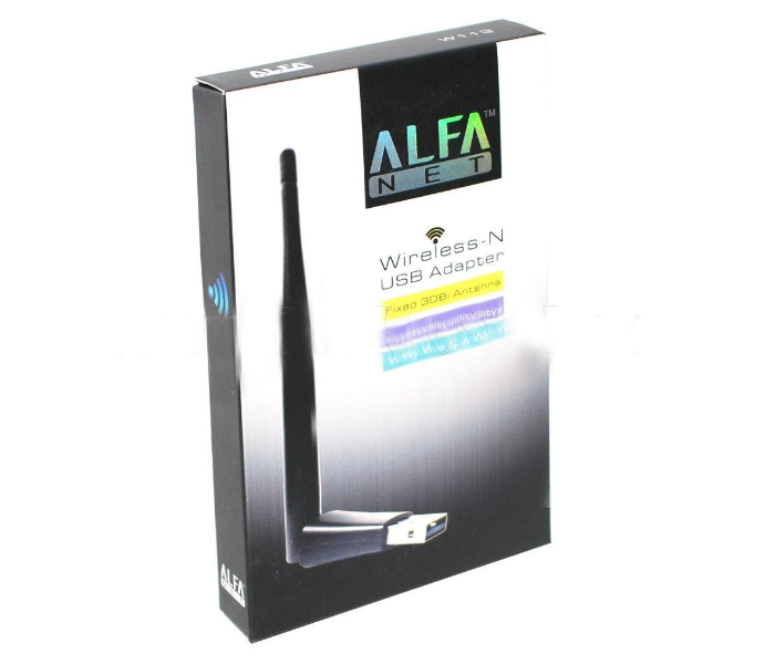 Alfa A-150 Wireless N USB Adapter - Black and Silver - Zoom Image 1