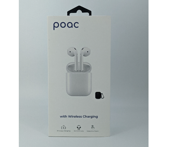 Poac PC-195 True Wireless Headphone - White - Zoom Image 4