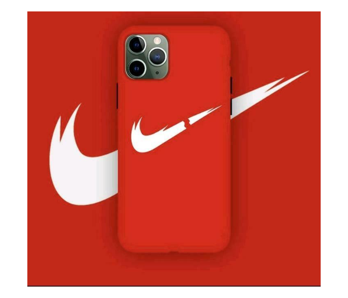 Lab LBNCR005R Stylish Nike Cut Rubber iPhone 12 Pro Max Mobile Case - Red - Zoom Image 2