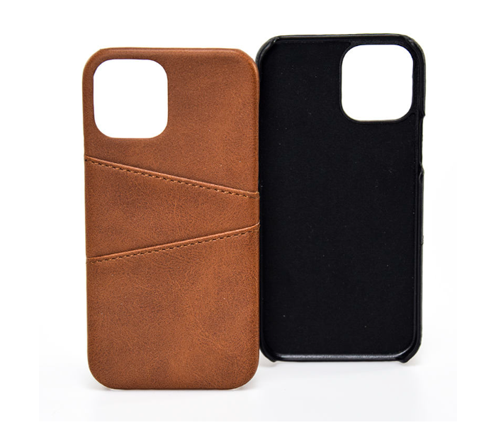 Lab LBL2P022CF Stylish Leather 2 Pocket iPhone 11 Pro Mobile Case - Coffee - Zoom Image 2