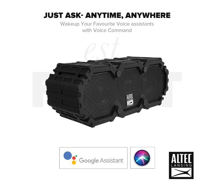 Altec Lansing IMW477-BLK Mini Lifejacket 2 Rugged Bluetooth Speaker - Black - Zoom Image 4