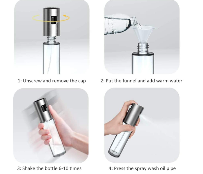 Oil Sprayer for Kitchen Uses - Silver - Zoom Image 5