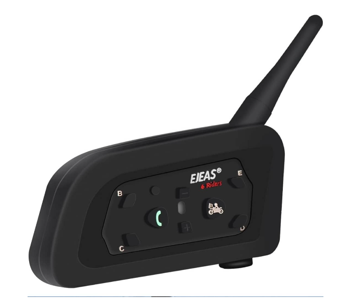 850mAh Motorcycle Bluetooth Intercom - Black - Zoom Image 1