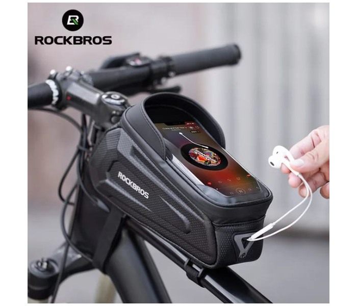 Transparent and Waterproof Bicycle Bag - Black - Zoom Image 1