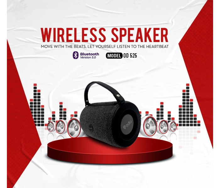 Odio OD525 Portable Wireless Speaker Bluetooth - Black - Zoom Image 5