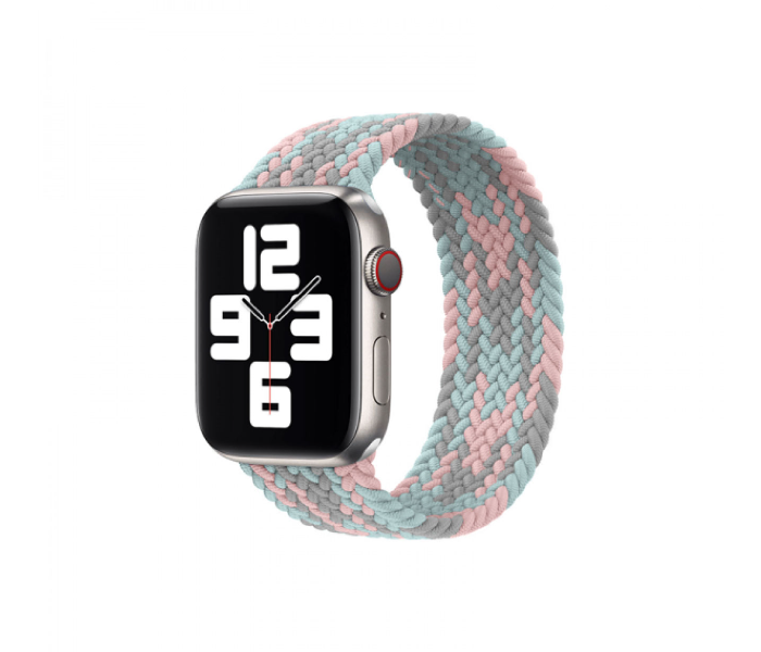 Hyphen HWSABMGPM1452 42 Mm To 44Mm Medium Apple Braided Watch Strap  Grey and Pink - Zoom Image 1