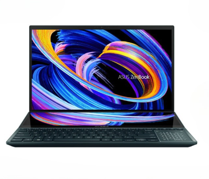 Asus Zenbook Pro Duo UX582HS-OLED0009W 15.6 Inch OLED UHD Touchscreen Intel Core i9-11900H Processor 32GB RAM 1TB SSD 8GB NVIDIA Geforce RTX 3080 Graphics Windows 11 Home - Blue - Zoom Image 1