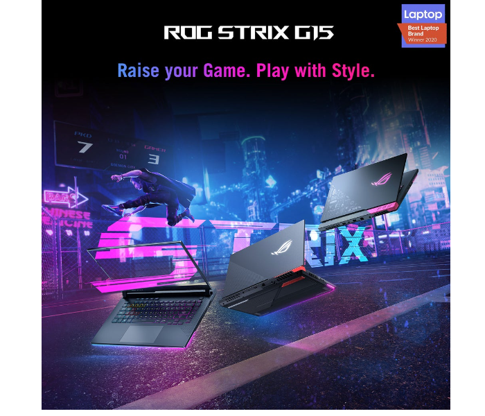 Asus Rog Strix G513QE-HN042T 15.6 Inch FHD AMD Ryzen R7 5800H Processor 16GB RAM 1TB SSD 4GB NVIDIA GeForce RTX 3050TI Graphics Windows 10 Home - Grey - Zoom Image 6