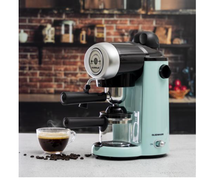 Olsenmark OMCM2444 Cappuccino Maker with Removable Drip Tray - Black and Blue - Zoom Image 2