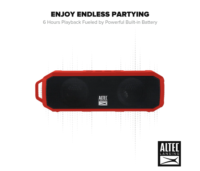 Altec Lansing IMW340N-RED Fury Wireless Speaker - Red - Zoom Image 3