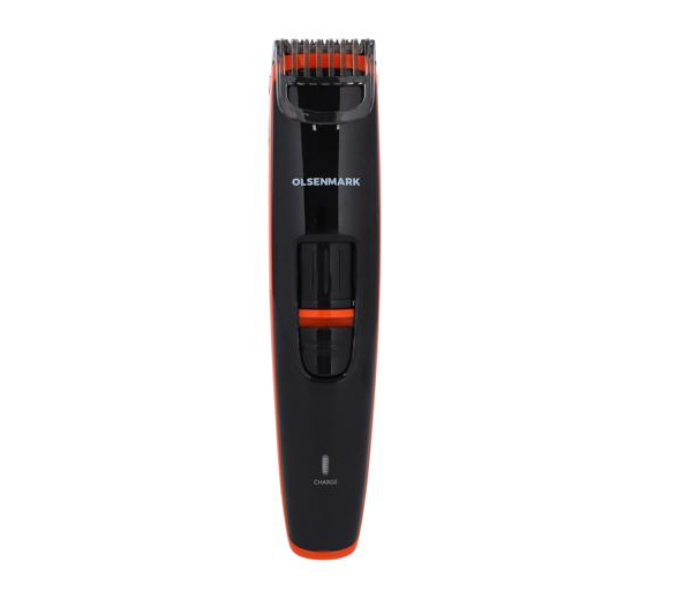 Olsenmark OMTR4088 600mAh Cordless Rechargeable Beard Trimmer - Black and Orange - Zoom Image 1