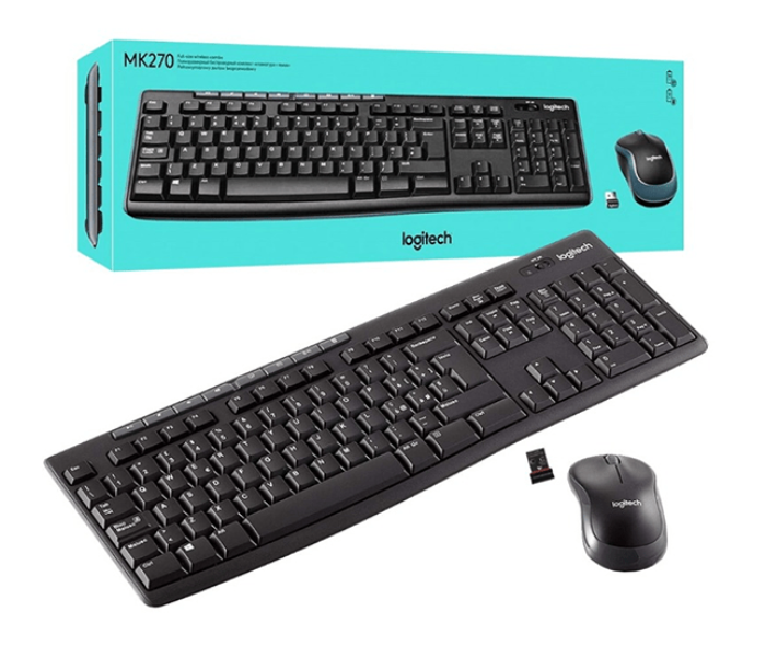 Logitech MK270 Wireless Keyboard and Mouse Combo for windows - Black - Zoom Image 2