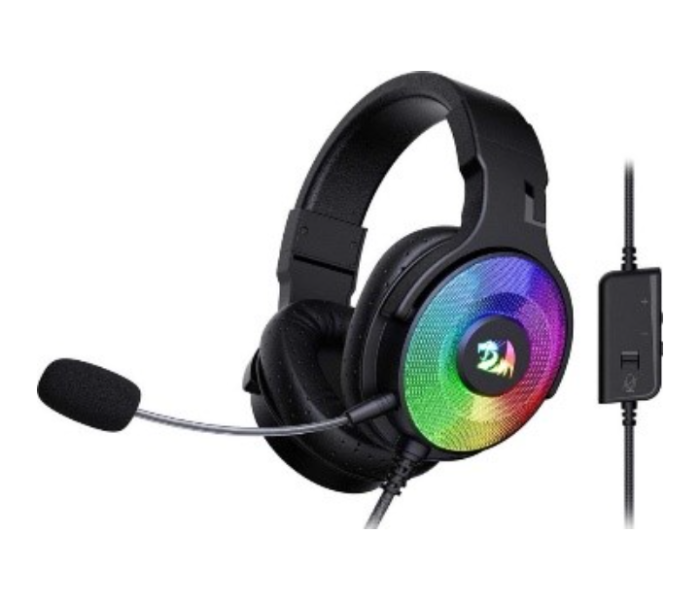 Redragon H350-RGB Pandora Wired Dynamic RGB Backlight Gaming Headset with Detachable Microphone - Black - Zoom Image 9