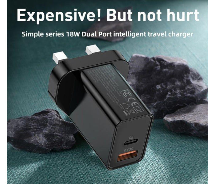 TIT TC-118 20W Dual Ports Intelligent Fast Charging Series Travel Charger - Black  - Zoom Image 9