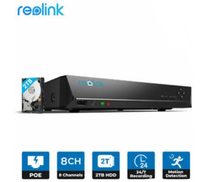 Reolink RLN16-410 12 MP Ultra Resolution PoE Security Camera System Video Recorder - Black - Zoom Image 3