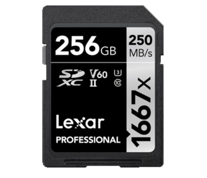 Lexar Professional 1667x SDXC 256GB MemoryCard with 250Mbps - Zoom Image 2