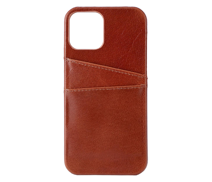 Lab LBL2P022BW Stylish Leather 2 Pocket iPhone 11 Pro Mobile Case - Brown - Zoom Image 1